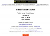 Bible Baptist Church Bible Baptist Church